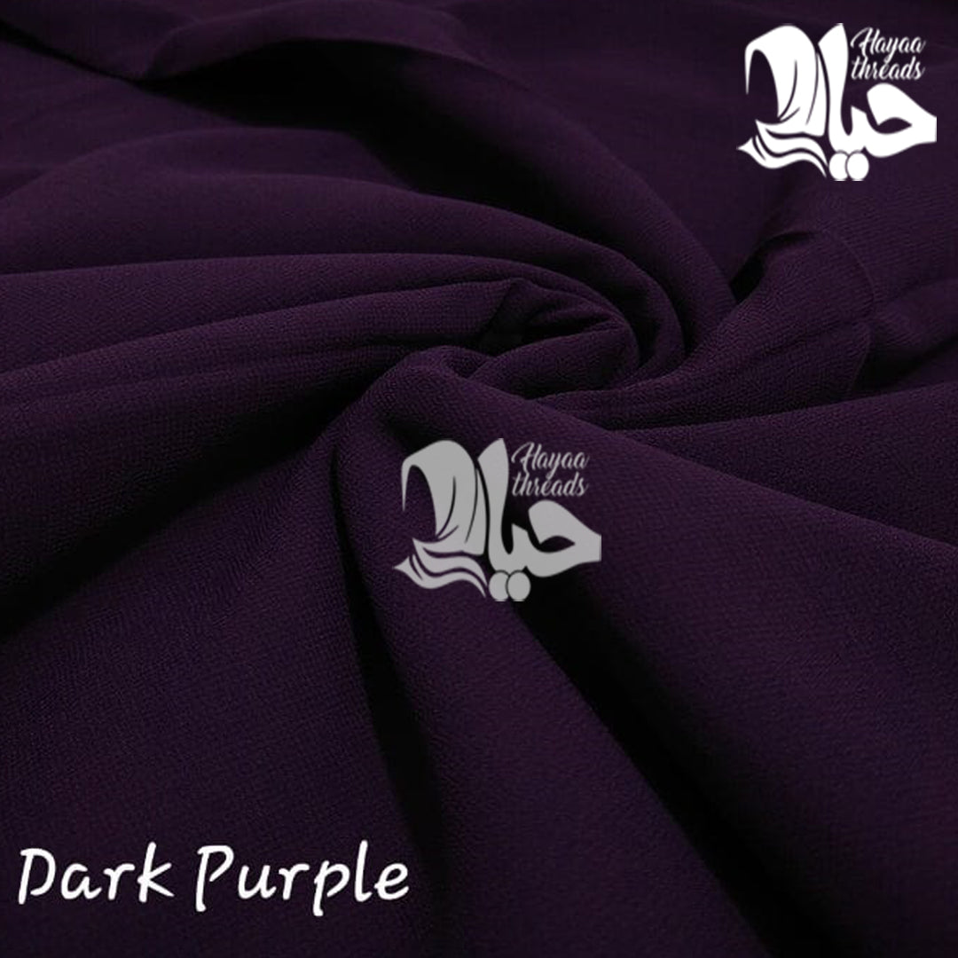 Dark Purple Georgette Hijab