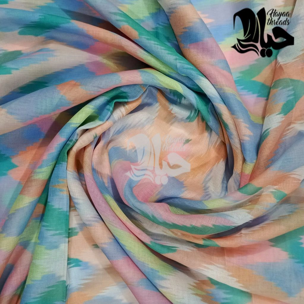 Mixed Color Lawn Scarf