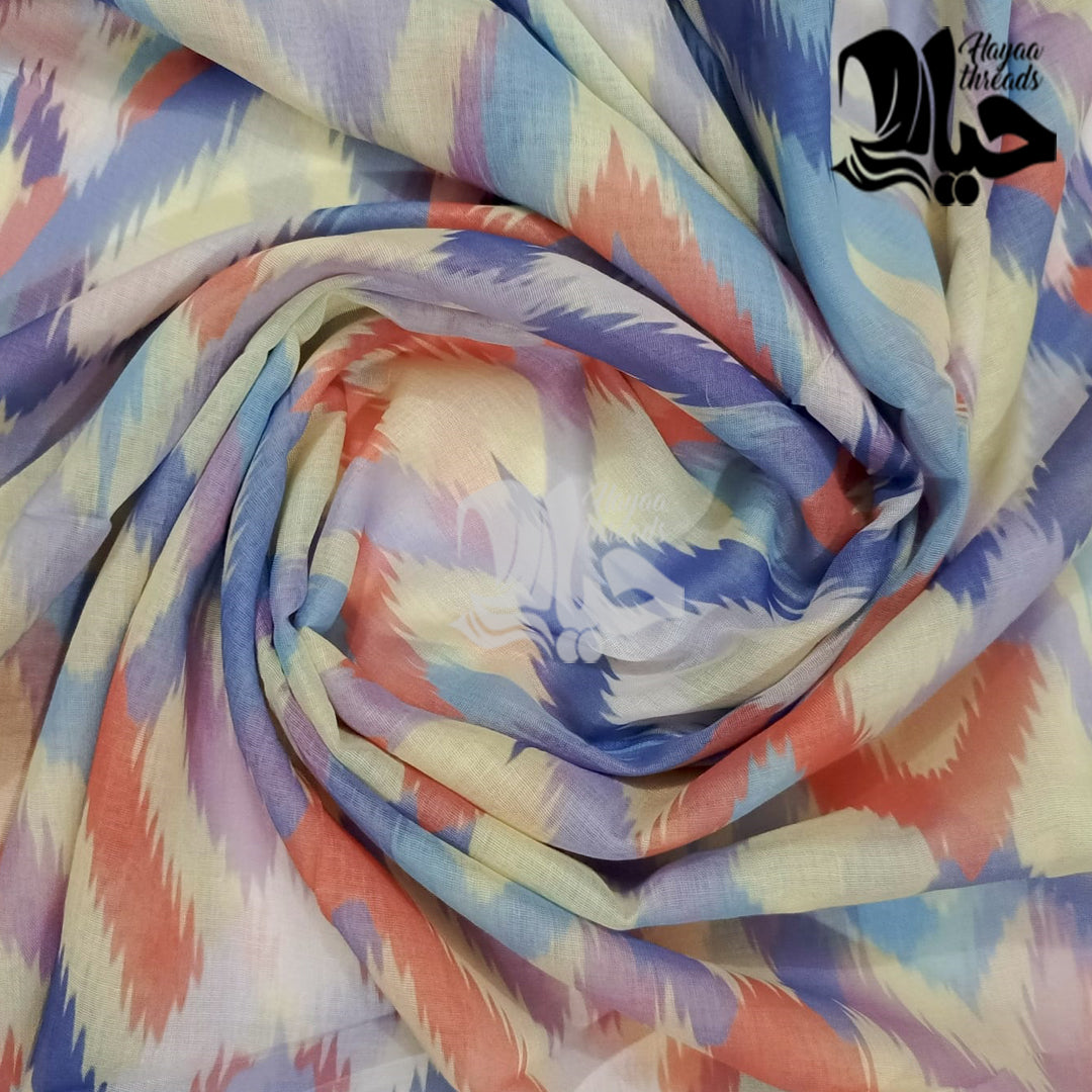 Mixed Color Lawn Scarf