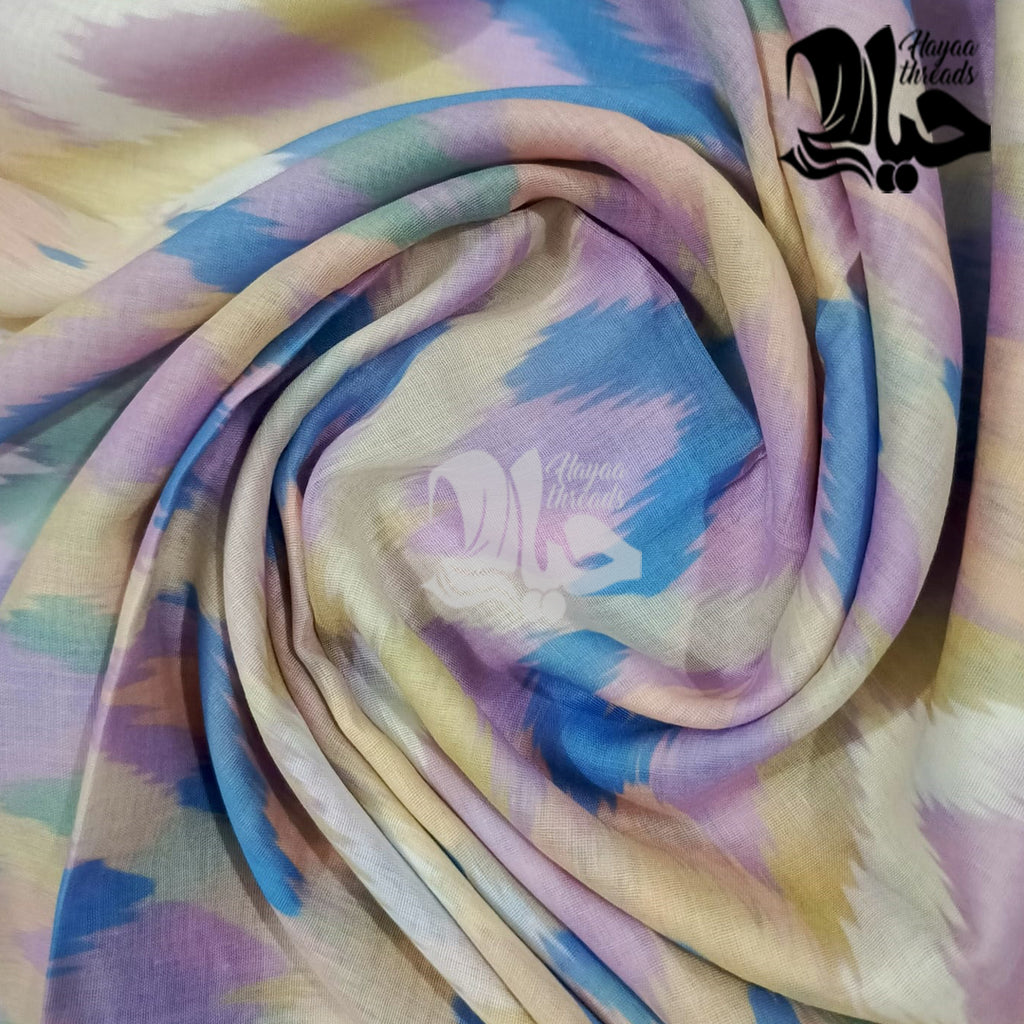 Mixed Color Lawn Scarf