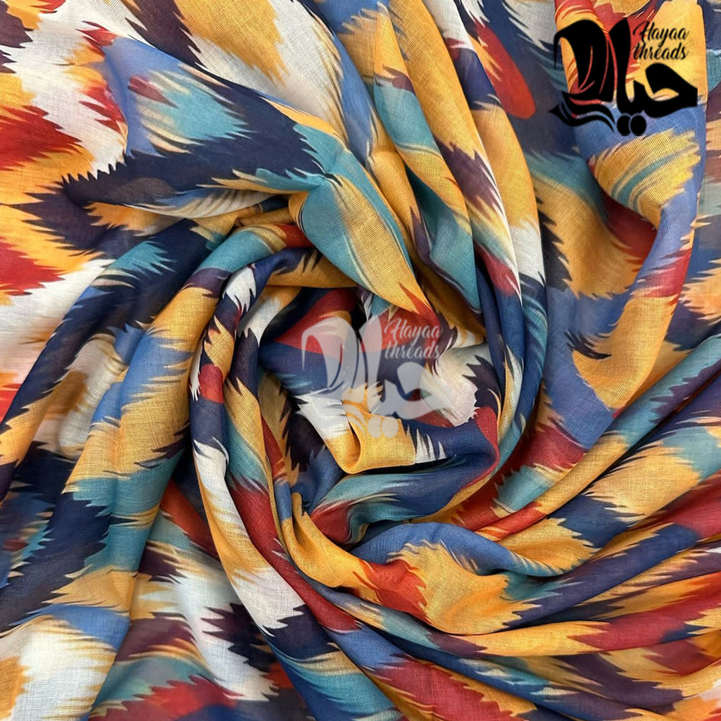 Mixed Color Lawn Scarf