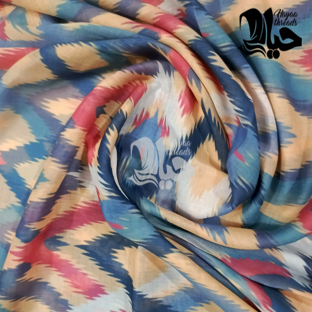 Mixed Color Lawn Scarf