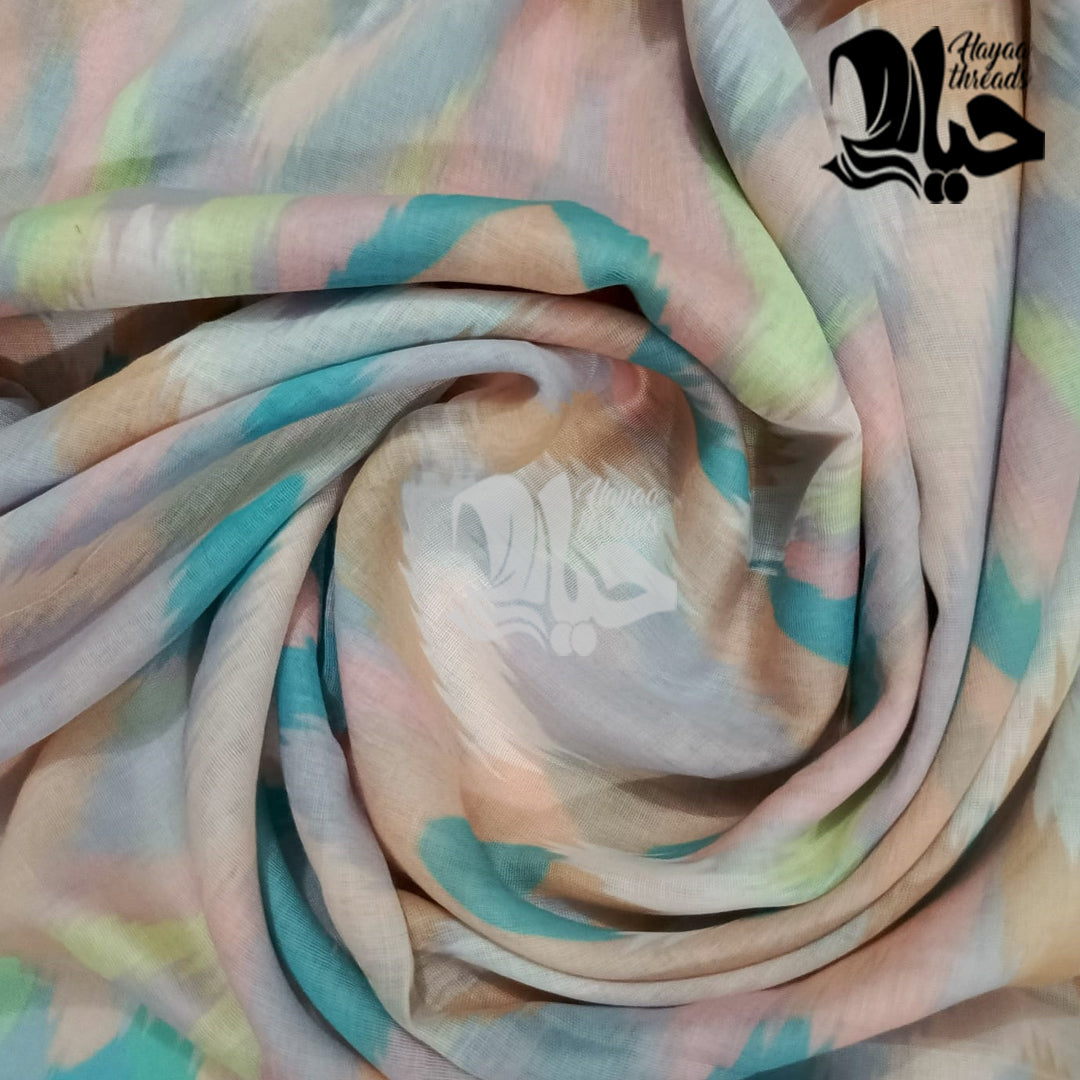 Mixed Color Lawn Scarf