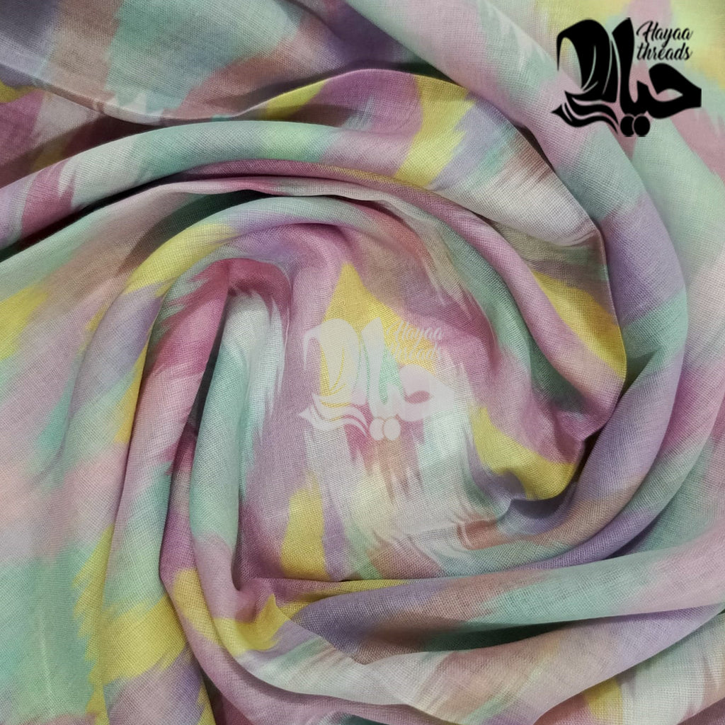 Mixed Color Lawn Scarf