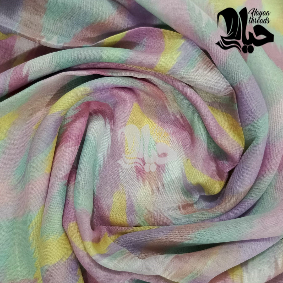 Mixed Color Lawn Scarf