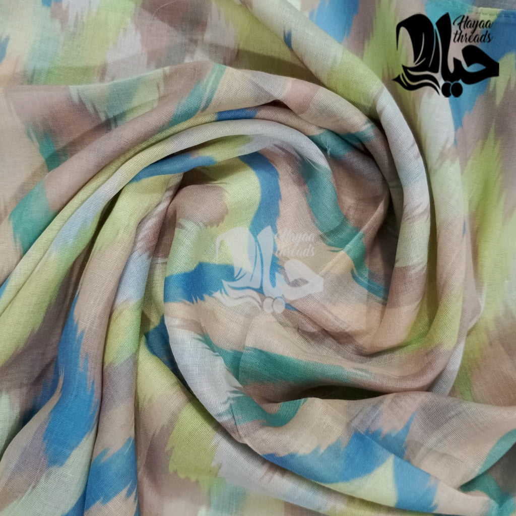 Mixed Color Lawn Scarf