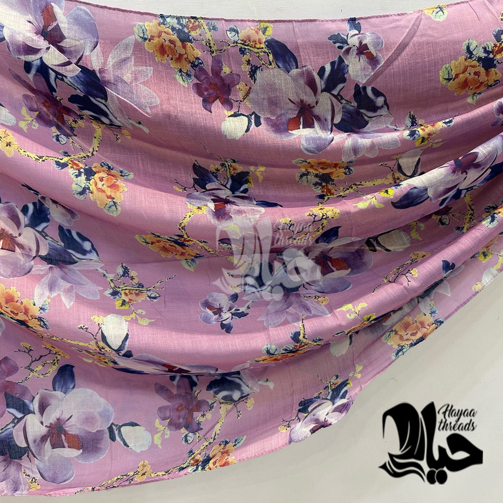 Floral Printed Lawn Scarfs