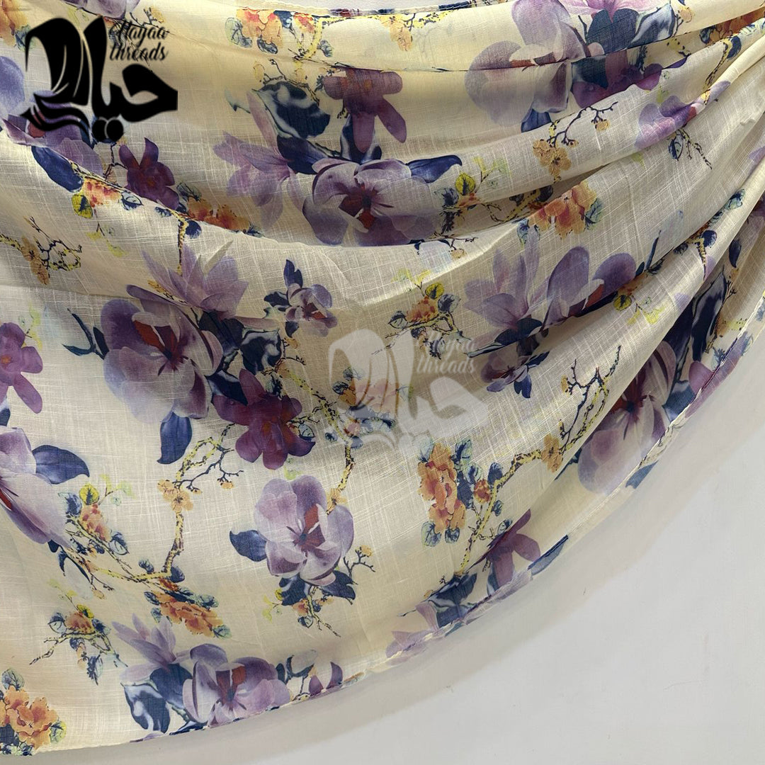 Floral Printed Lawn Scarfs
