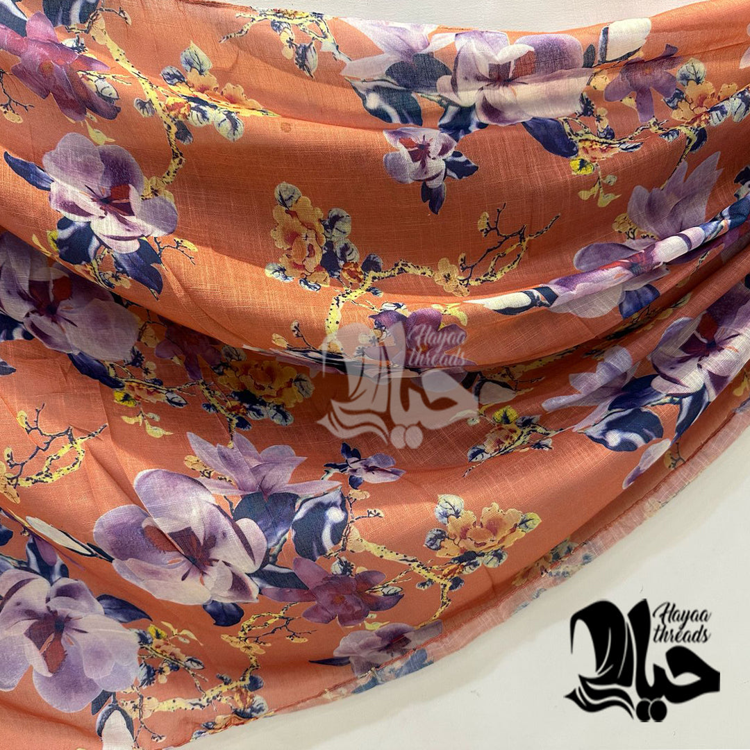 Floral Printed Lawn Scarfs