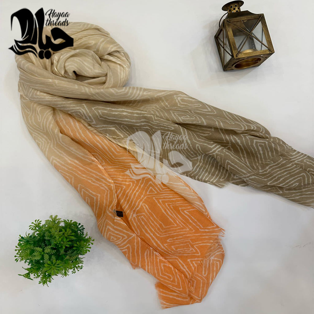 Tri Shade Lawn Scarfs