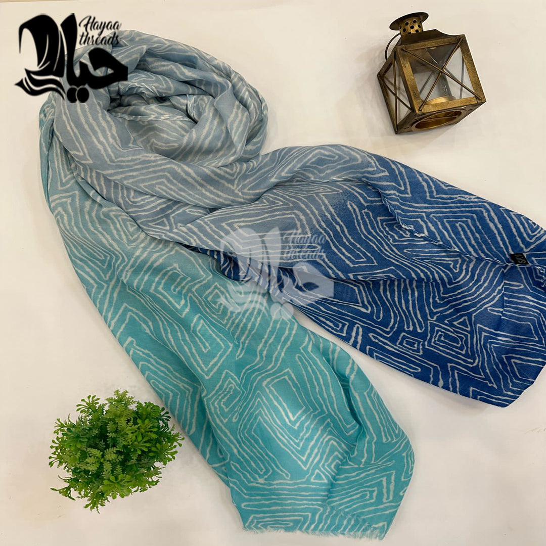 Tri Shade Lawn Scarfs