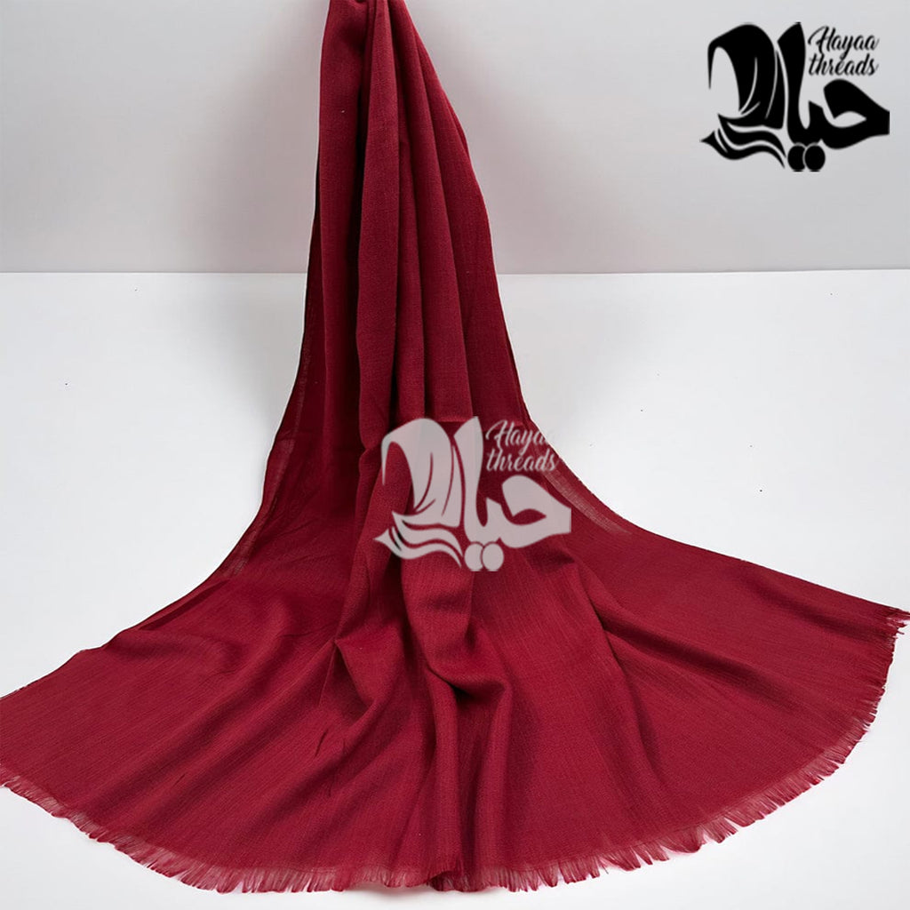 Maroon Turkish Lawn Scarf XXL