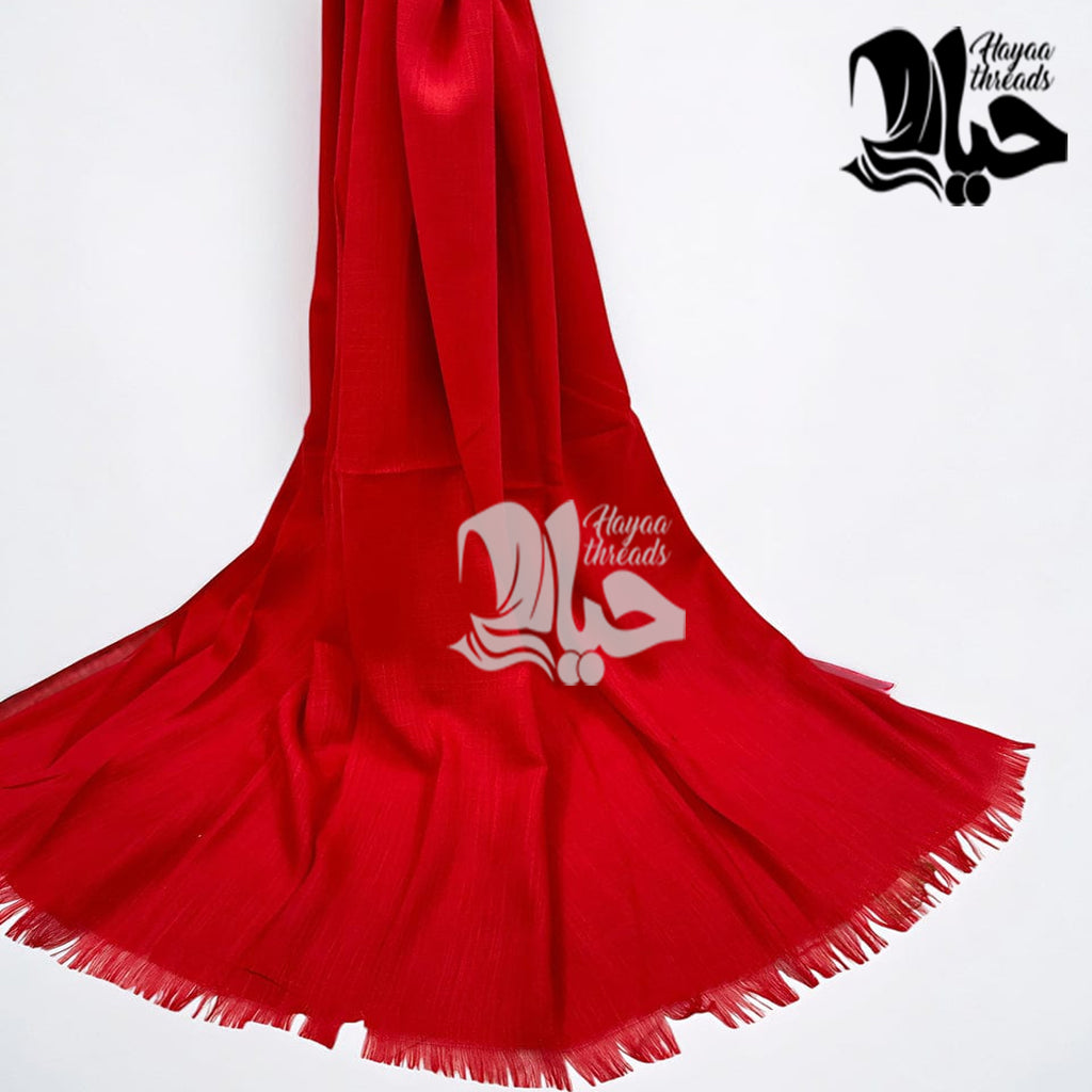Red Turkish Lawn Scarf XXL