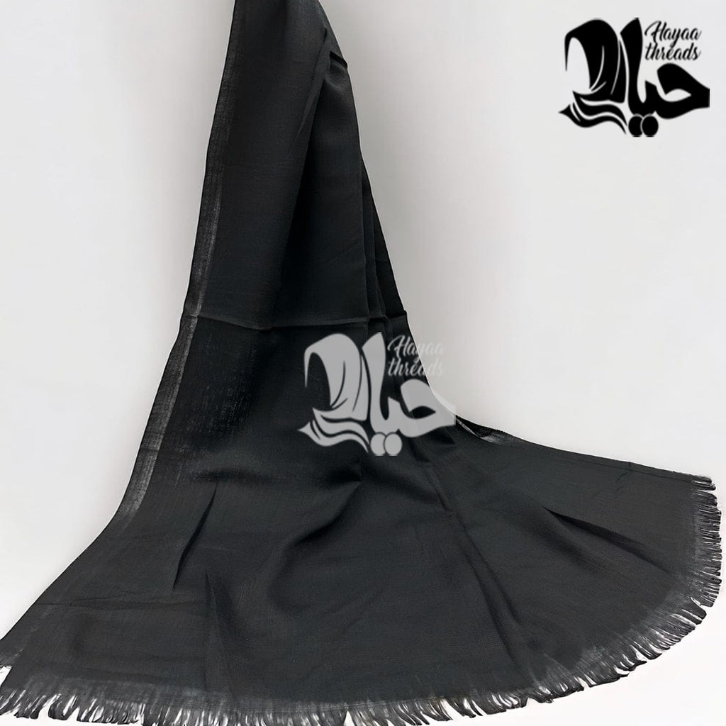 Black Turkish Lawn Scarf XXL