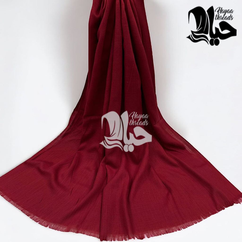 Maroon Turkish Lawn Scarf XXL