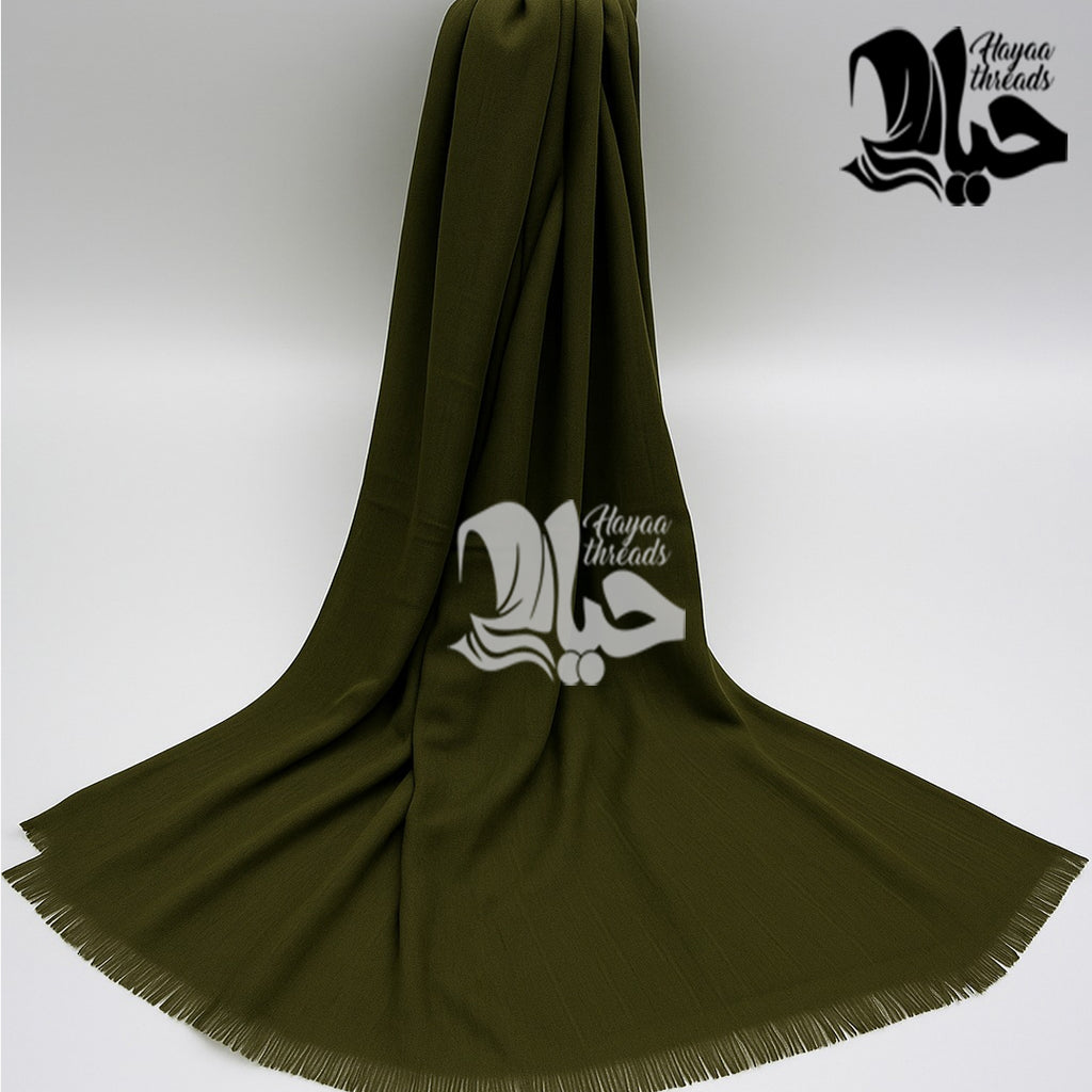 Green Turkish Lawn Scarf XXL