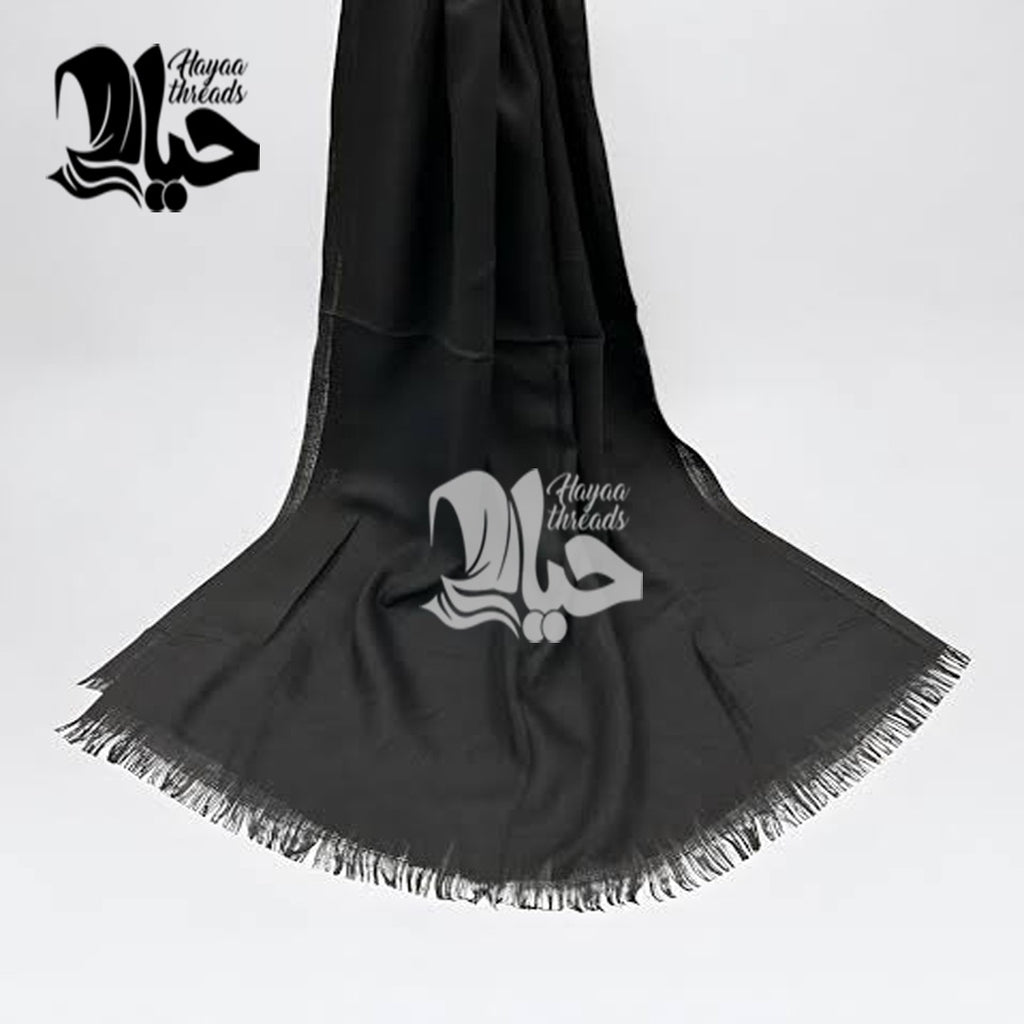 Black Turkish Lawn Scarf