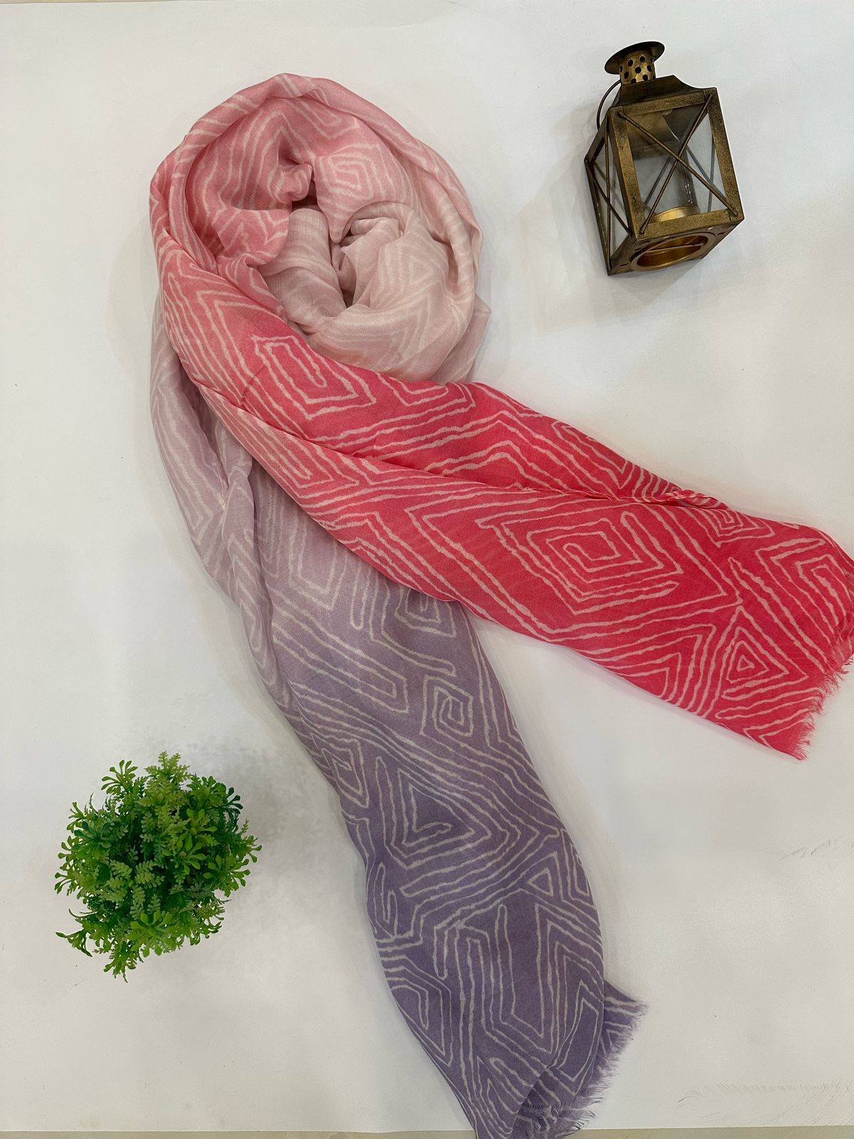 Tri Shade Lawn Scarfs